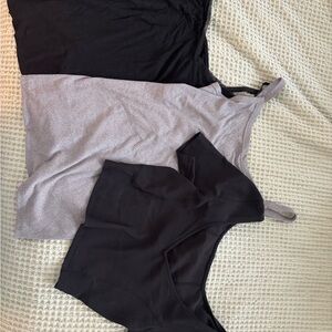 Black and Gray Women's Tank Tops